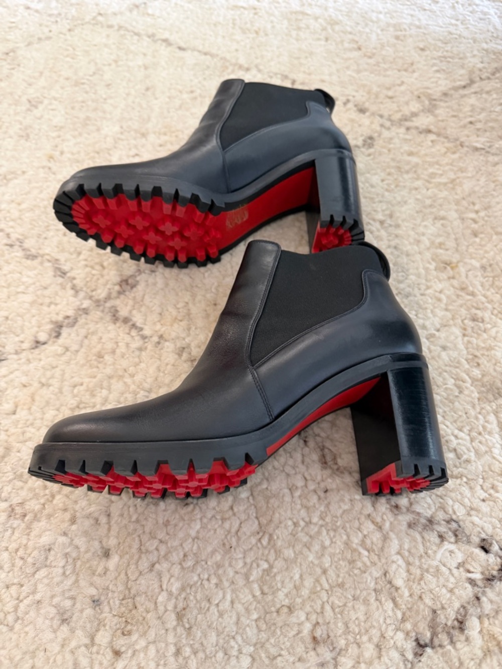 Christian Louboutin 70mm Leather Chelsea Marchacroche Booties - Picture 8 of 8